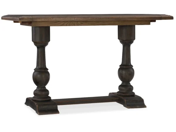 Hill Country Balcones 60in Friendship Table with 2-12in Leaves Dining Tables Brown