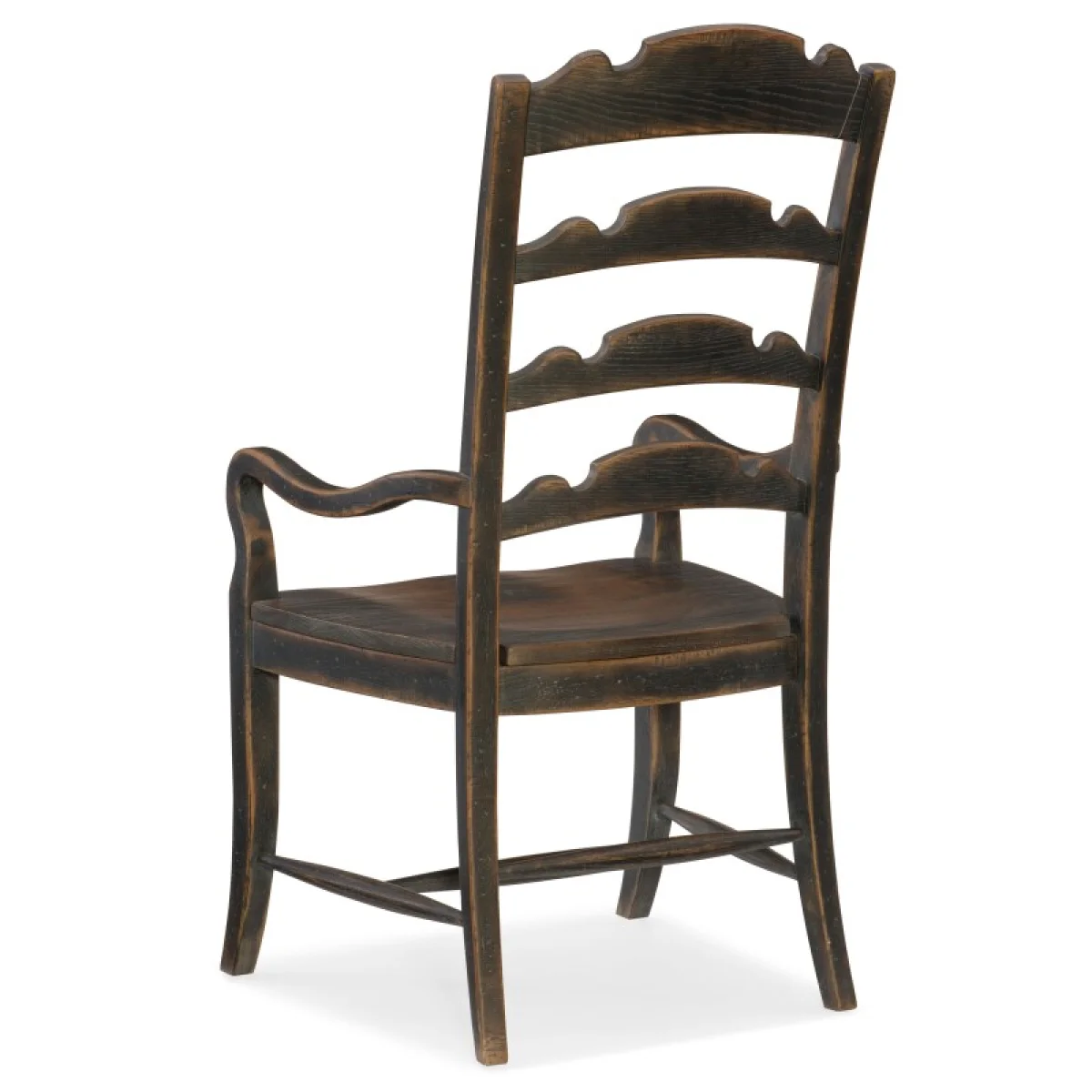 Hill Country Twin Sisters Ladderback Arm Chair Chairs & Benches Blacks 6