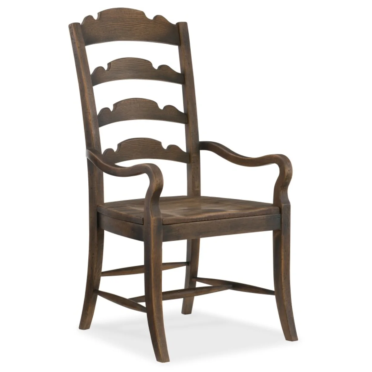 Hill Country Twin Sisters Ladderback Arm Chair Chairs & Benches Brown 4