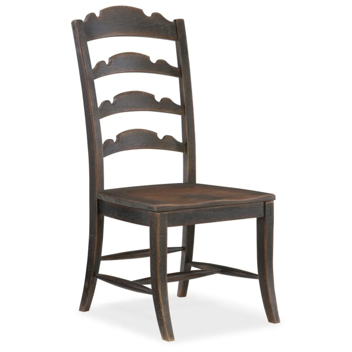 Hill Country Twin Sisters Ladderback Side Chair Chairs & Benches Blacks 4