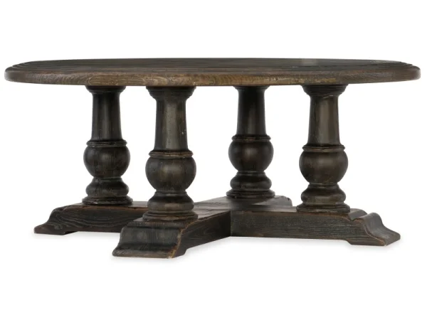 Hill Country Medina Round Cocktail Table Cocktail & Coffee Tables Brown