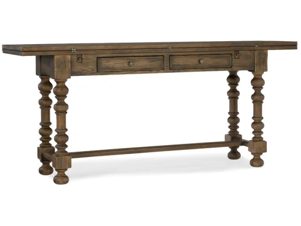Hill Country Bluewind Flip-Top Console Table Console Tables Brown
