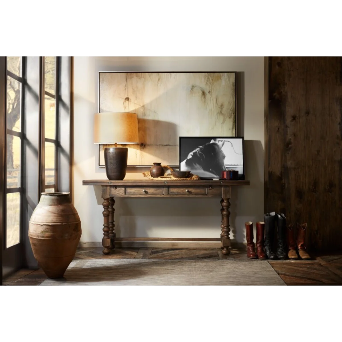 Hill Country Bluewind Flip-Top Console Table Console Tables Brown 8