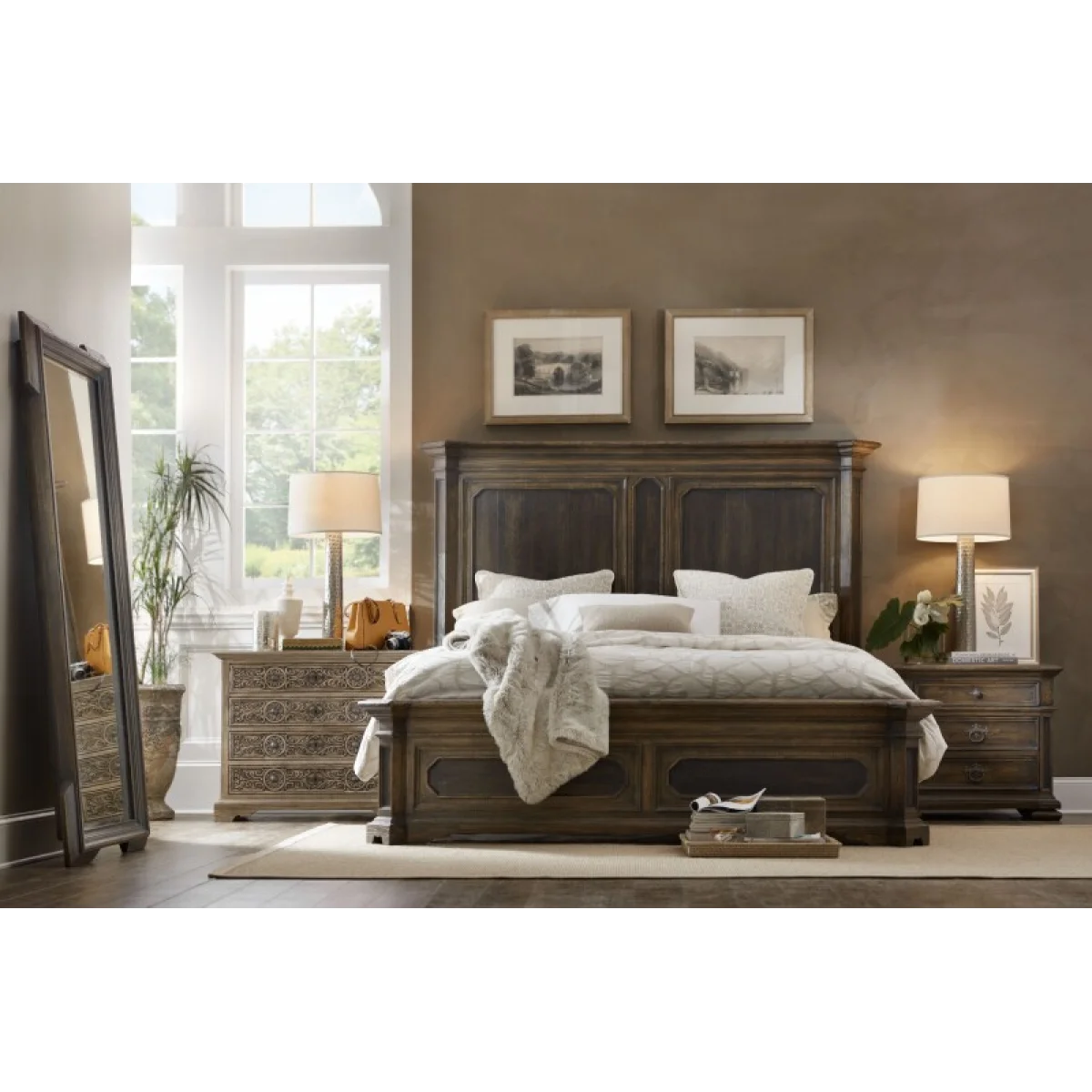 Hill Country Elmendorf Three-Drawer Nightstand Nightstands Brown 8