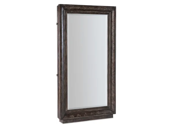Traditions Floor Mirror withhidden jewelry storage Mirrors Brown