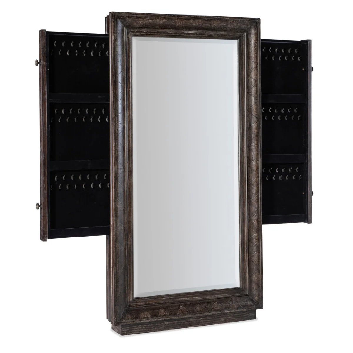 Traditions Floor Mirror withhidden jewelry storage Mirrors Brown 6