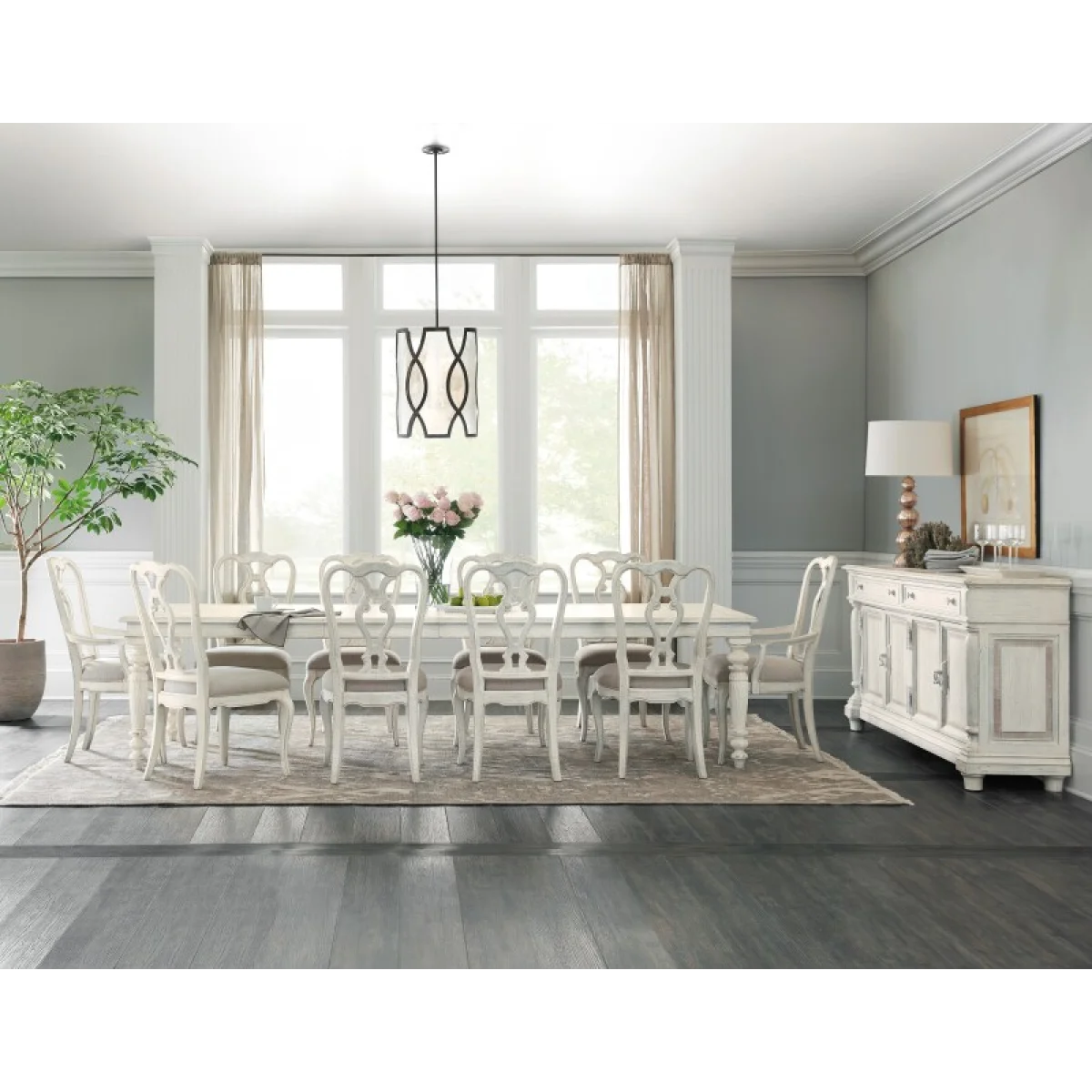 Traditions Wood Back Side Chair Chairs & Benches Beige 8