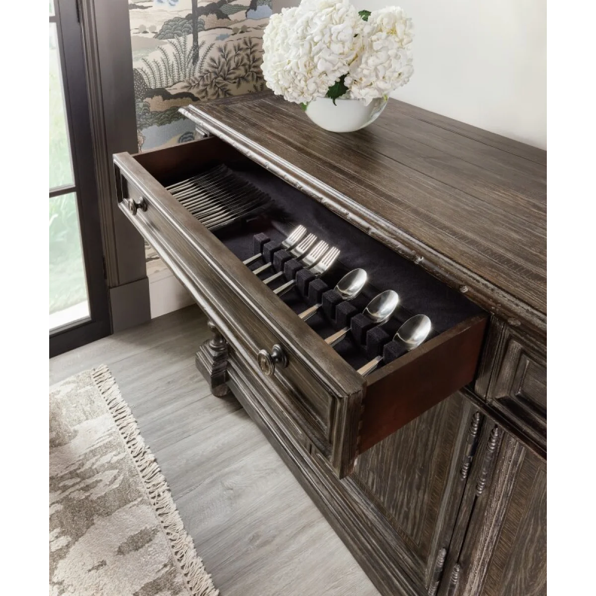 Traditions Buffet Dining Storage Brown 8