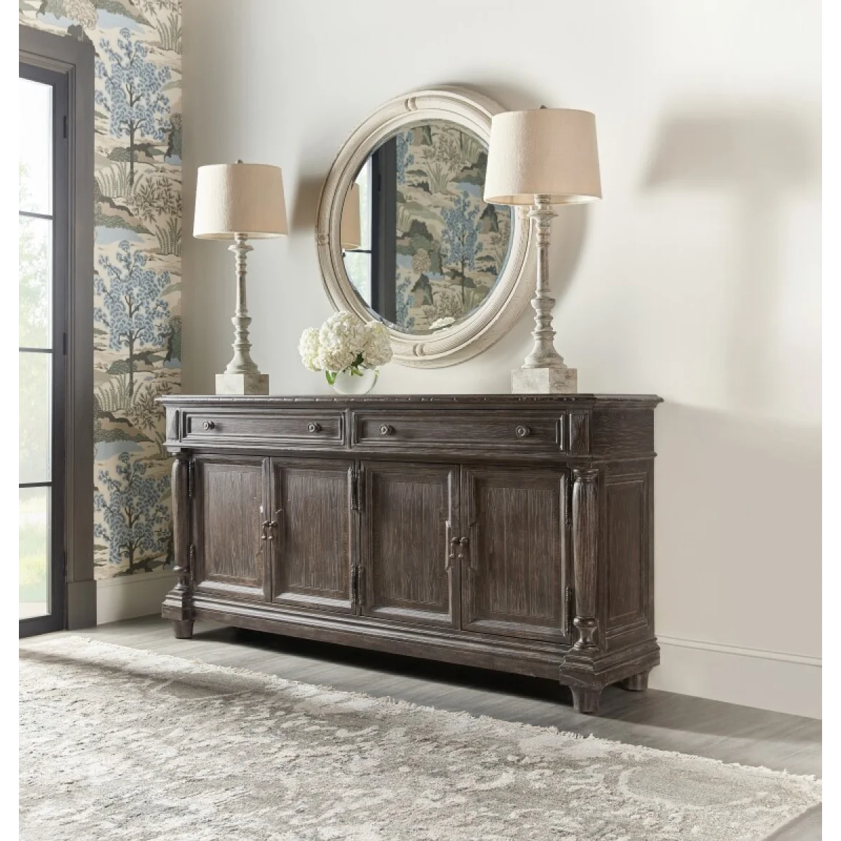 Traditions Buffet Dining Storage Brown 11