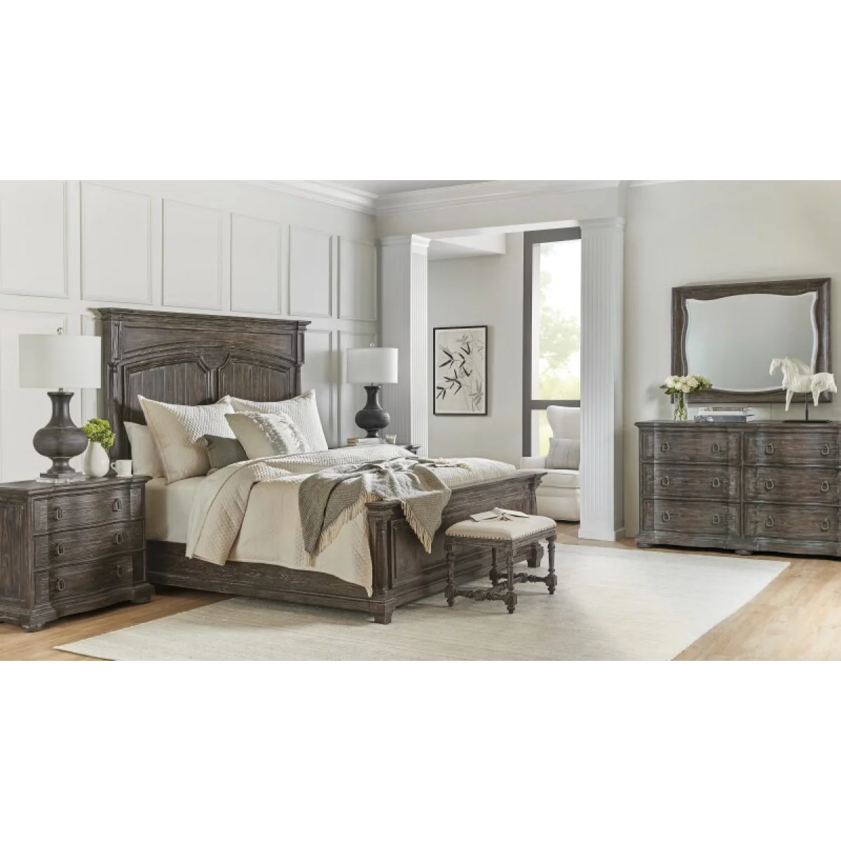 Traditions Six-Drawer Dresser Dressers Brown 8