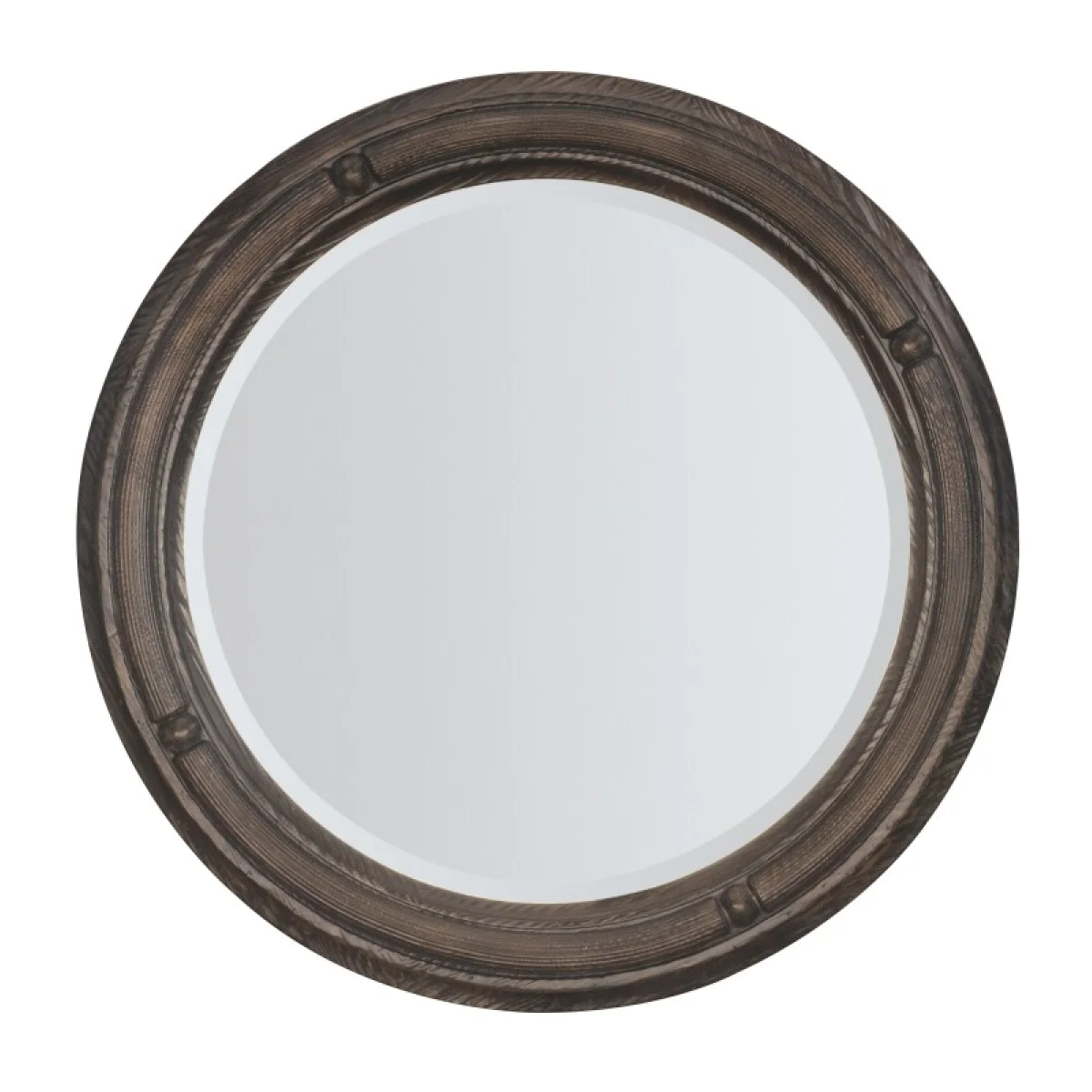 Traditions Round Mirror Bedroom Mirrors Brown 4