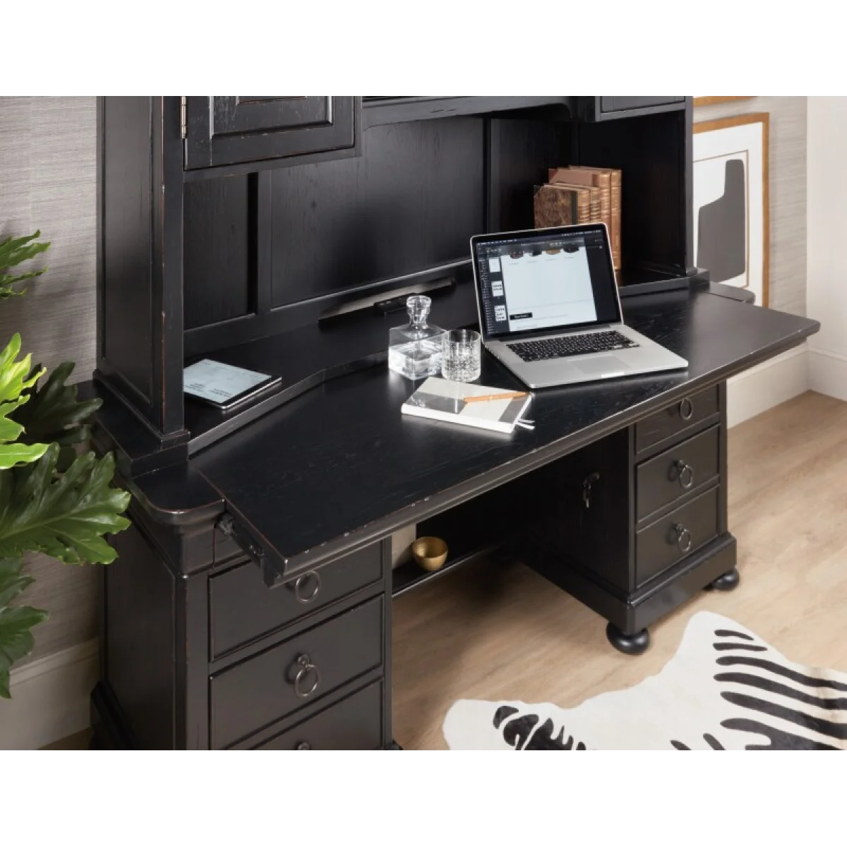 Bristowe Computer Credenza Desks black 8