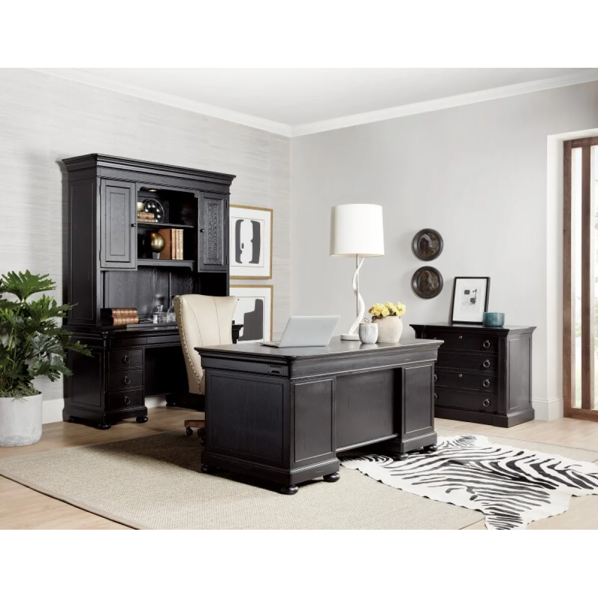 Bristowe Computer Credenza Desks black 12