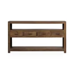 Mattai Reclaimed Wood 4dwr Console Console Tables Brown 16