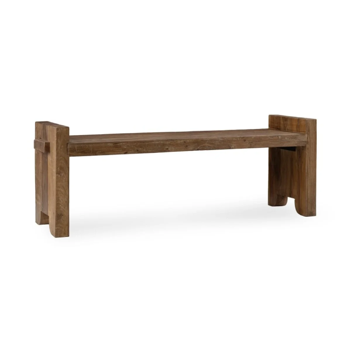 Marsa Reclaimed Wood Bench Chairs & Benches Brown 4