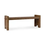 Marsa Reclaimed Wood Bench Chairs & Benches Brown 14
