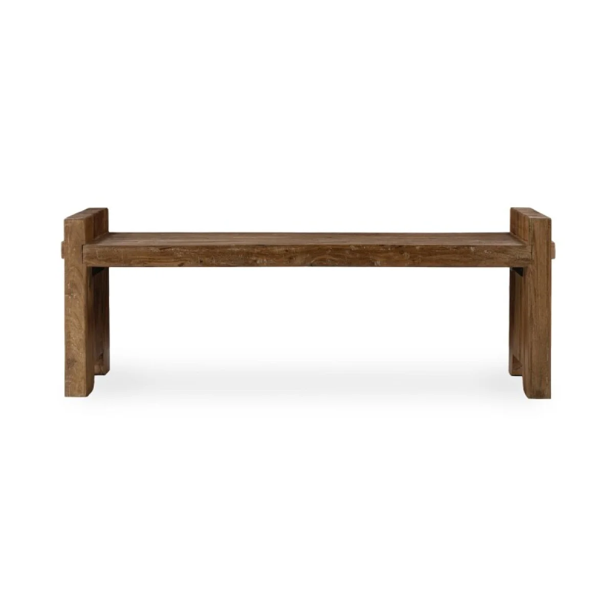 Marsa Reclaimed Wood Bench Chairs & Benches Brown 6