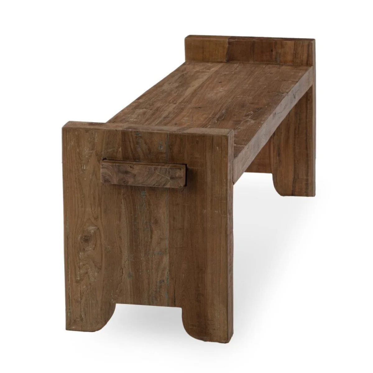 Marsa Reclaimed Wood Bench Chairs & Benches Brown 7