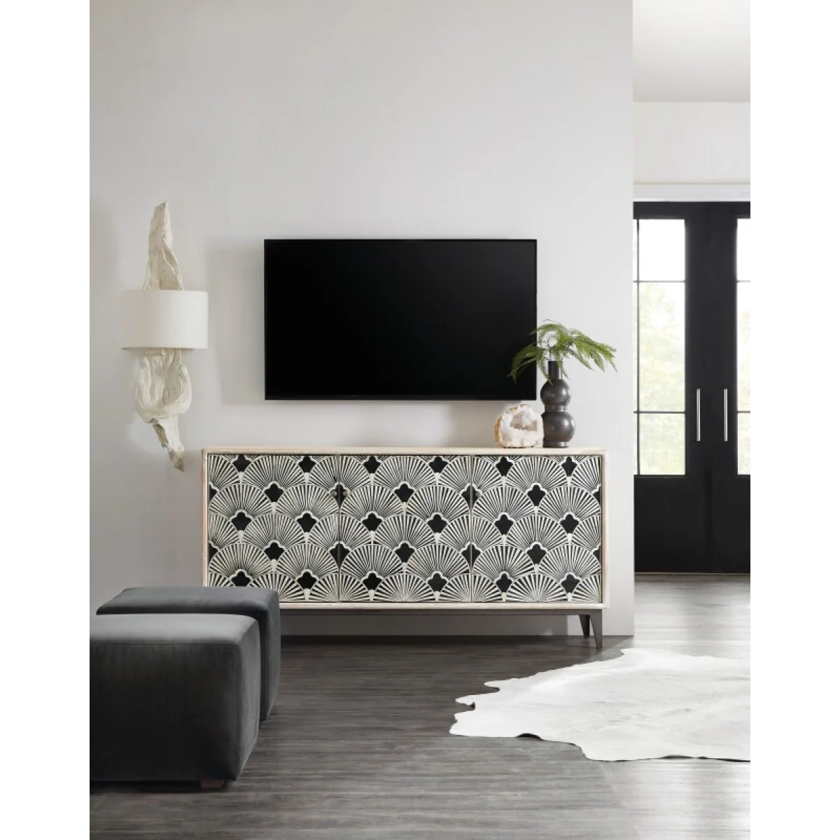 Commerce and Market 69in Entertainment Center Entertainment Stands Cream 8