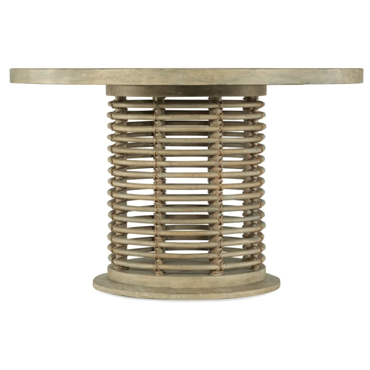 Surfrider 48in Rattan Round Dining Table Dining Tables Brown 4