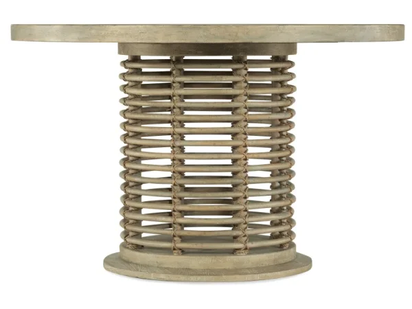 Surfrider 48in Rattan Round Dining Table Dining Tables Brown
