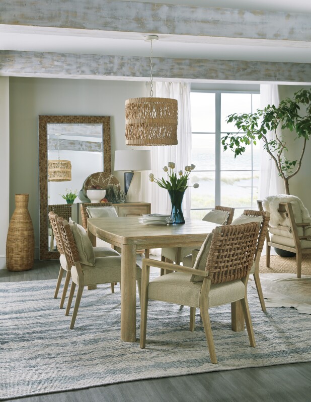Surfrider Rectangle Dining Table with 1-18in Leaf Dining Tables Brown 8 Surfrider Rectangle Dining Table with 1-18in Leaf Dining Tables Brown 8
