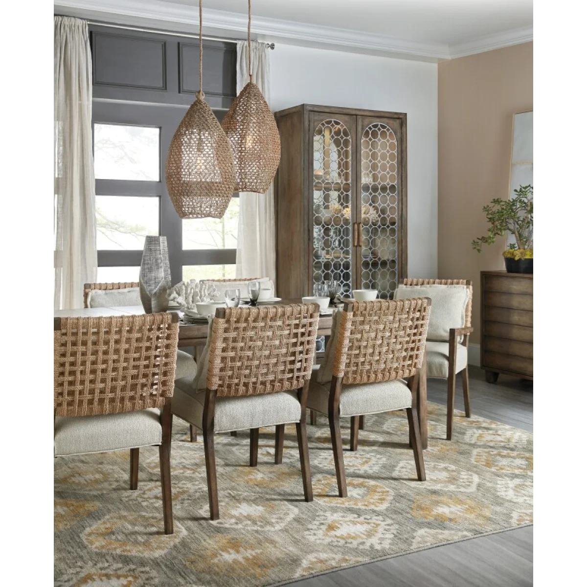 Sundance Rectangle Dining Table with 1-18in Leaf Dining Tables Brown 8