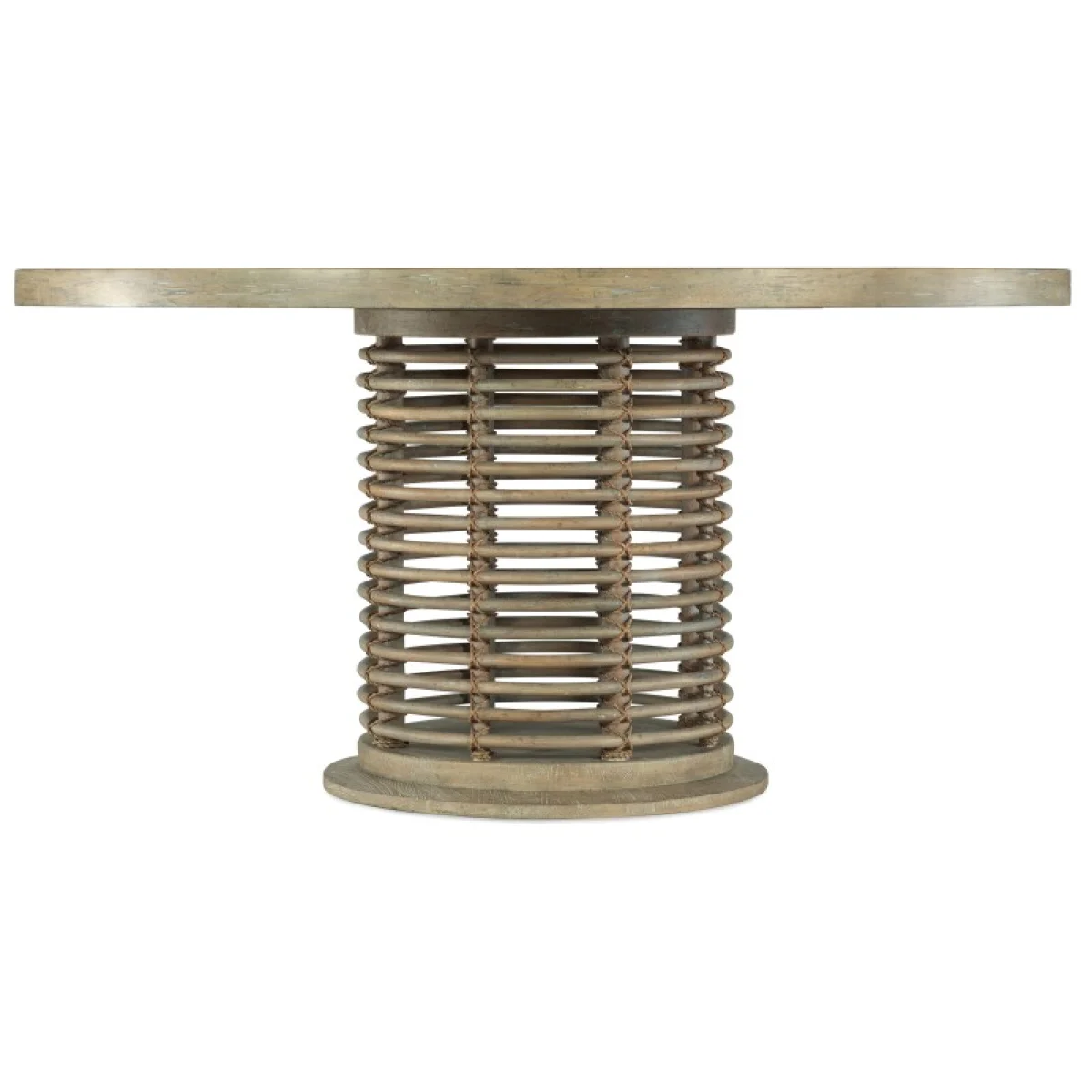 Surfrider 60in Rattan Round Dining Table Dining Tables Brown 4