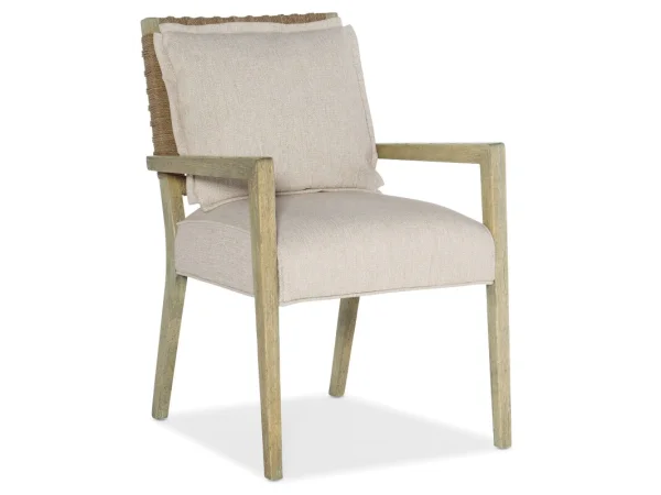 Surfrider Woven Back Arm Chair Chairs & Benches Beige