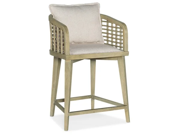 Surfrider Barrel Back Swivel Counter Stool Barstools Barstools