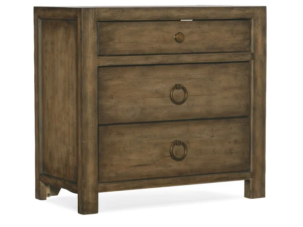 Sundance Three-Drawer Nightstand Nightstands Brown