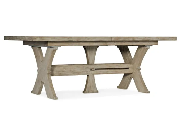 Alfresco Vittorio 80in Rectangle Dining Table with 2-22in Leaves Dining Tables Brown