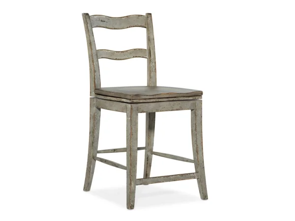 Alfresco La Riva Ladder Back Swivel Counter Stool Barstools Barstools