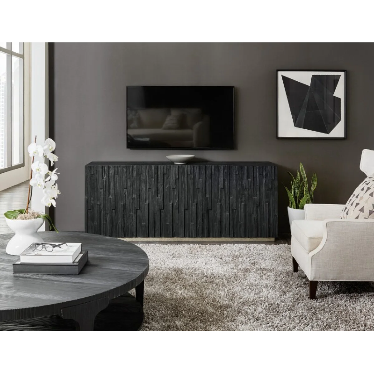 Chapman Shou Sugi Ban Entertainment Console Entertainment Stands black 8