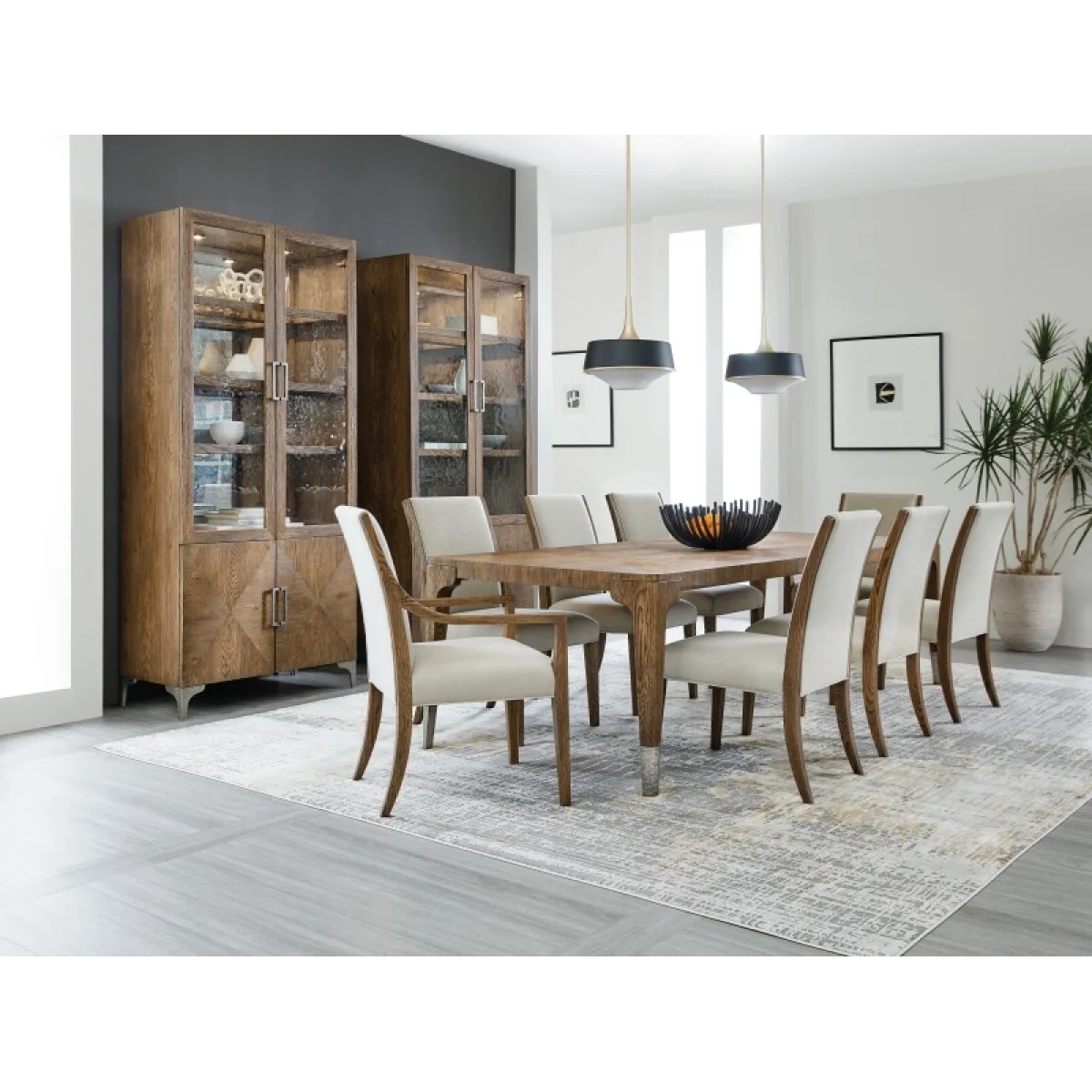 Chapman Leg Table with 1-24 in Leaf Dining Tables Brown 9