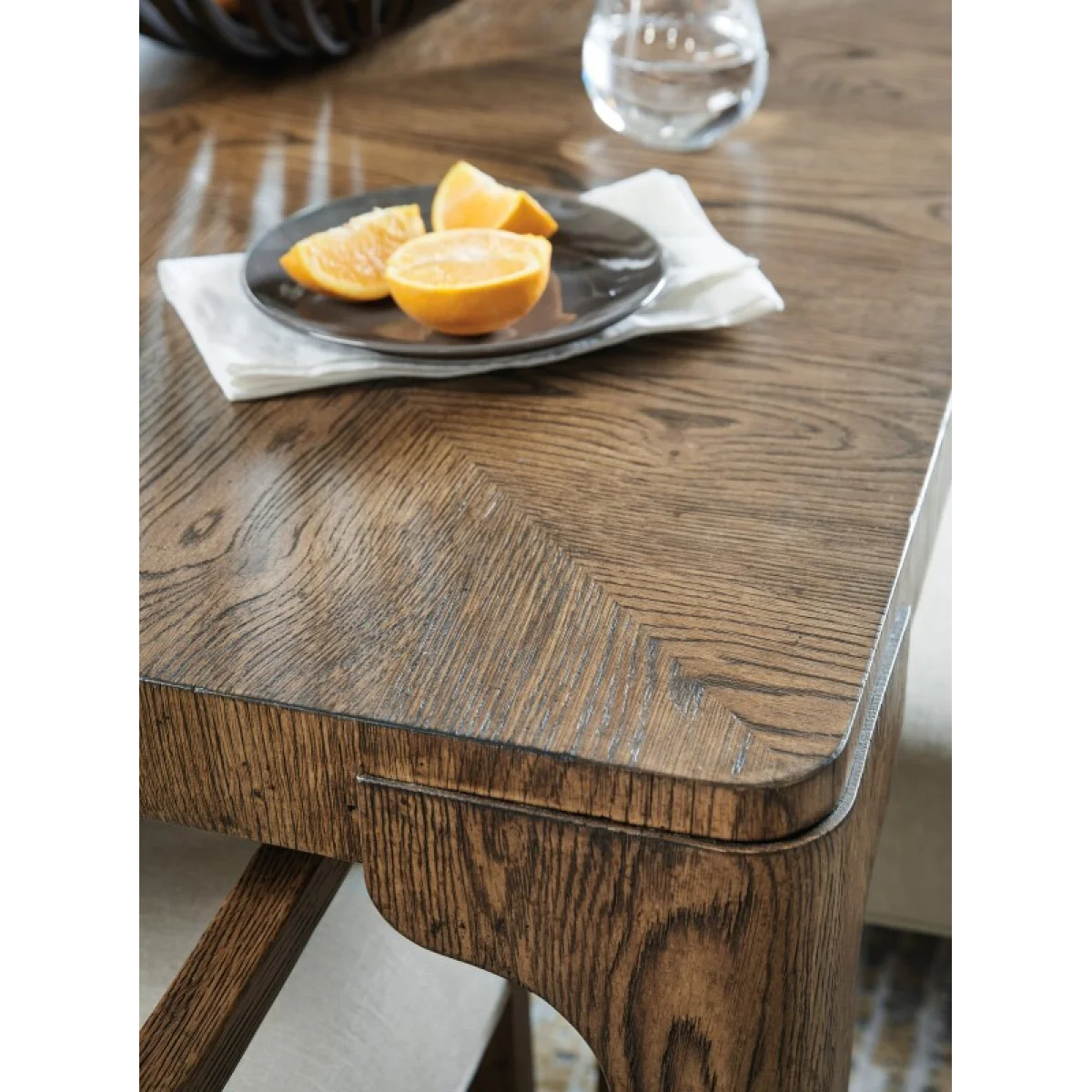 Chapman Leg Table with 1-24 in Leaf Dining Tables Brown 11