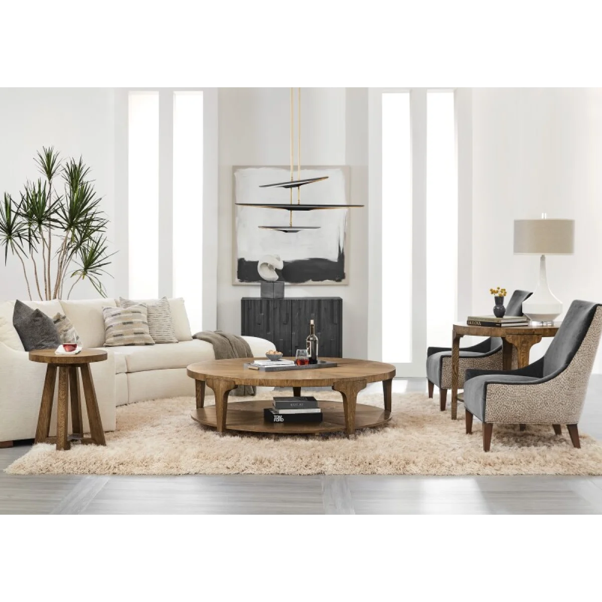 Chapman Round Cocktail Table Cocktail & Coffee Tables Brown 7