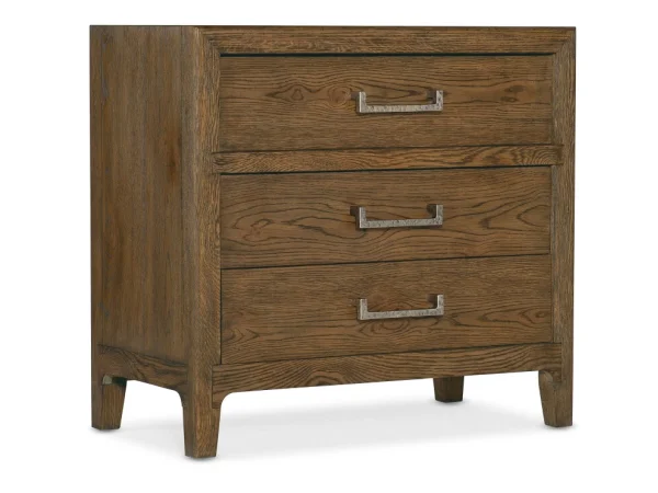 Chapman Three-Drawer Nightstand Nightstands Brown