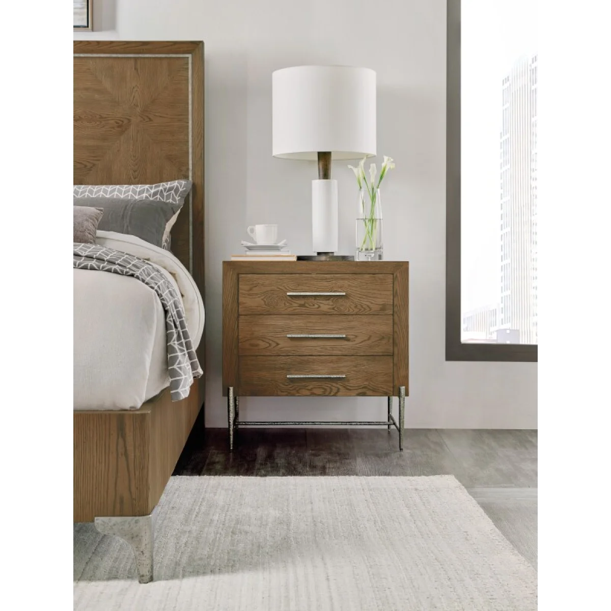 Chapman Three-Drawer Nightstand Nightstands Brown 8