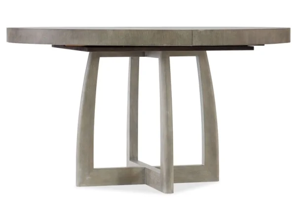 Affinity 48in Round Pedestal Dining Table with 1-18in Leaf Dining Tables Dining Tables