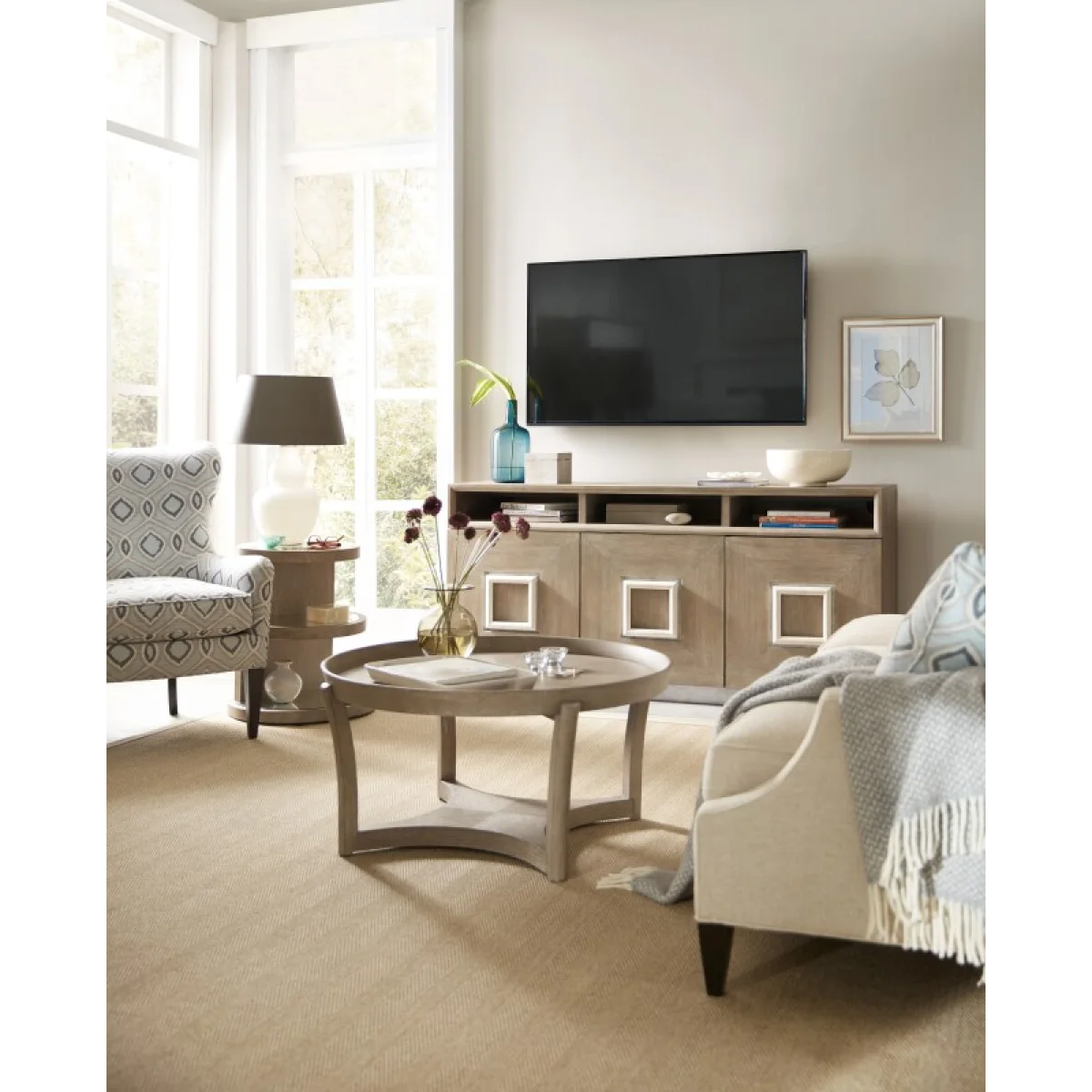 Affinity Round Cocktail Table Cocktail & Coffee Tables Brown 7