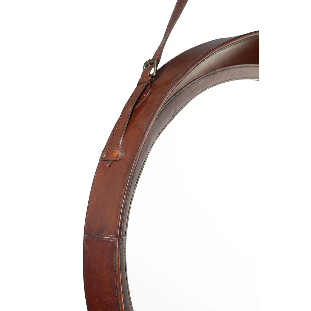 Milo Round Hanging Mirror Mirrors Brown 6