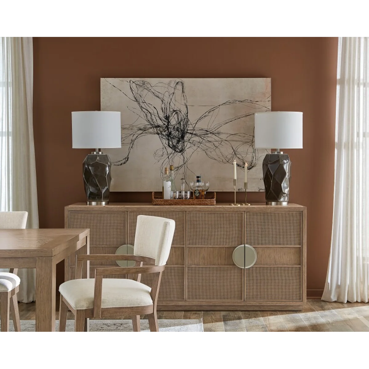 Sonnet Dining Credenza Dining Storage Brown 11