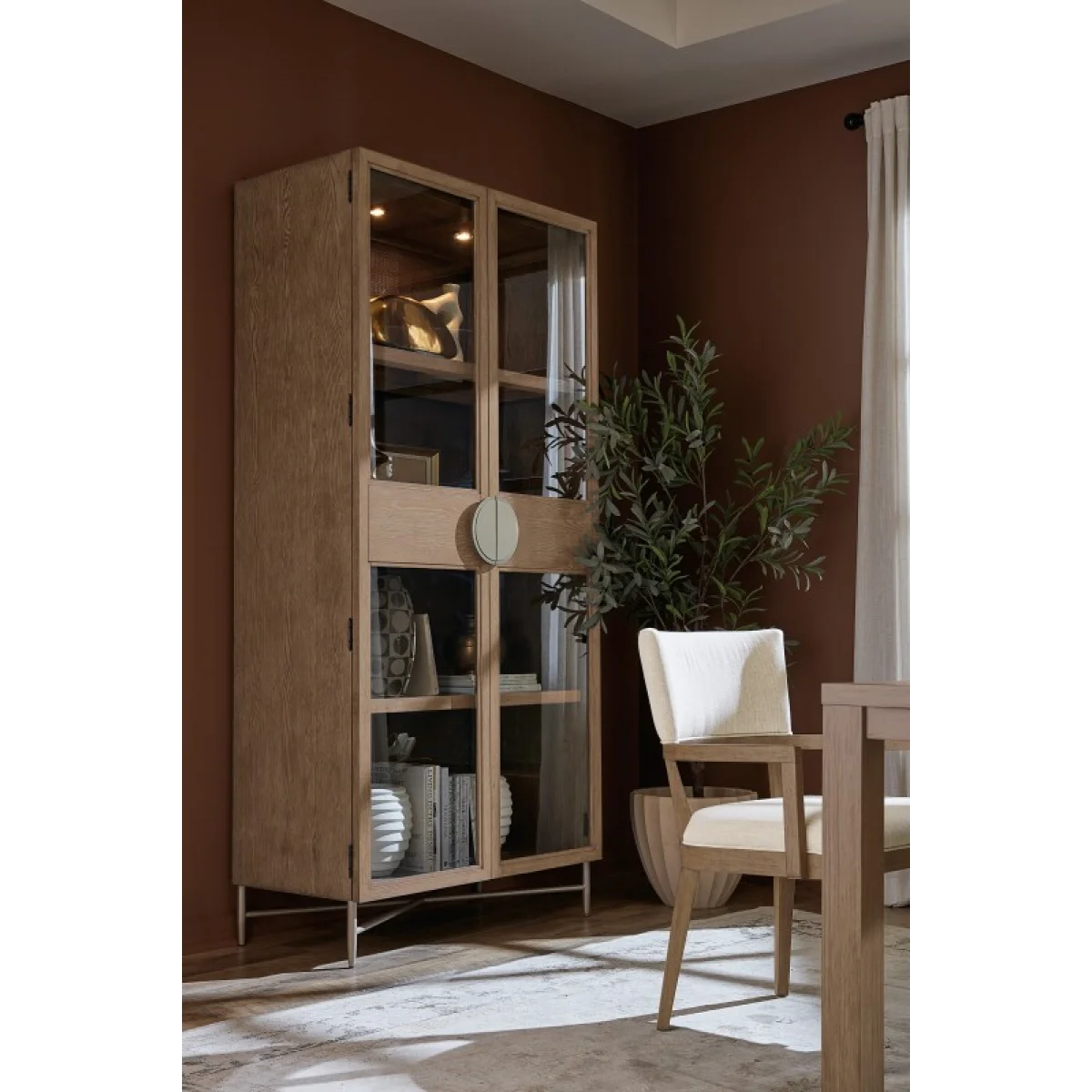 Sonnet Display Cabinet Dining Storage Brown 11