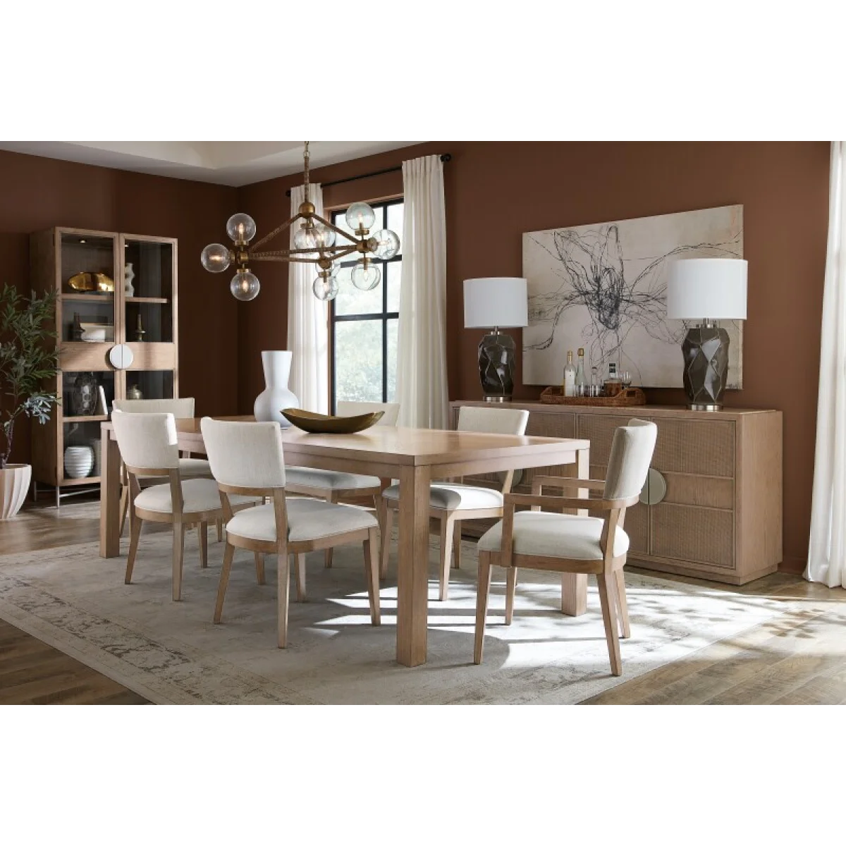 Sonnet Display Cabinet Dining Storage Brown 12