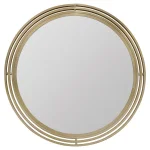 Banyon Bay Round Mirror Bedroom Mirrors Gold 9