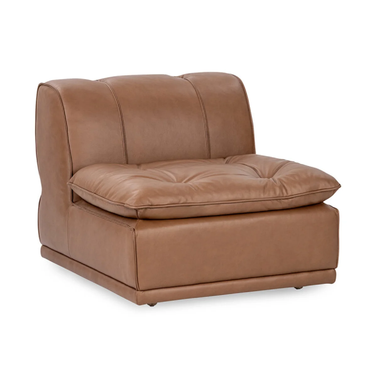 Haven Upholstered Armless Chair White Chairs Brown 4