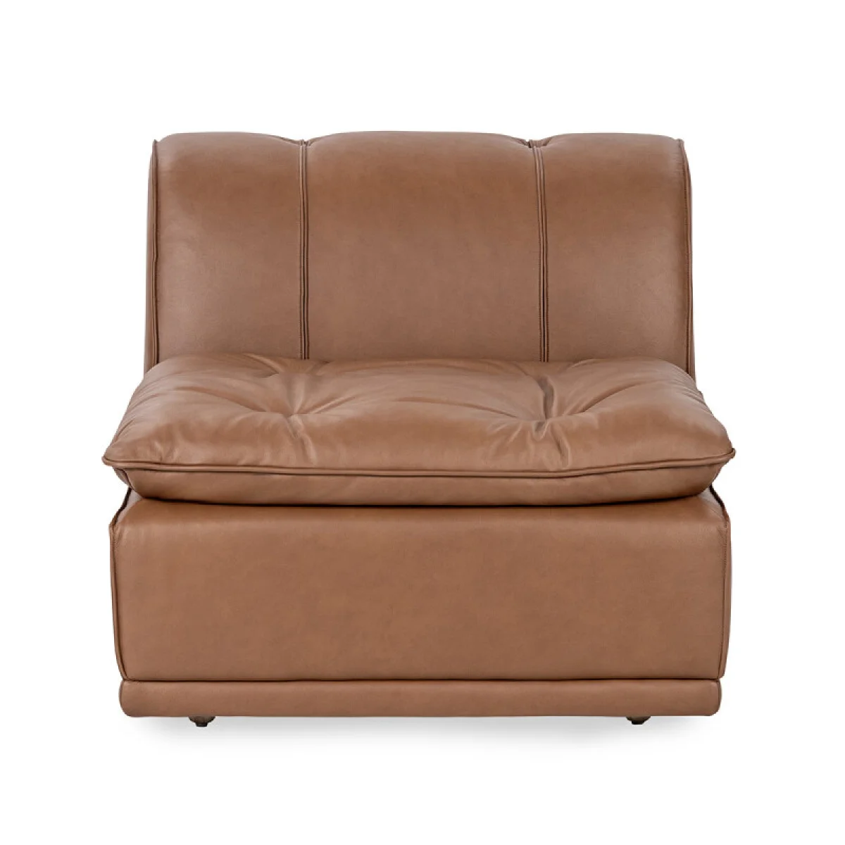 Haven Upholstered Armless Chair White Chairs Brown 6