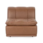 Haven Upholstered Armless Chair White Chairs Brown 15
