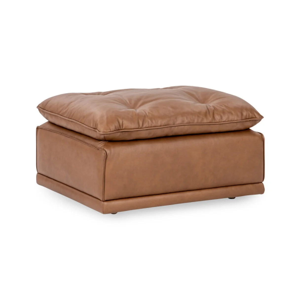 Haven Upholstered Ottoman White Ottomans & Poufs Brown 4
